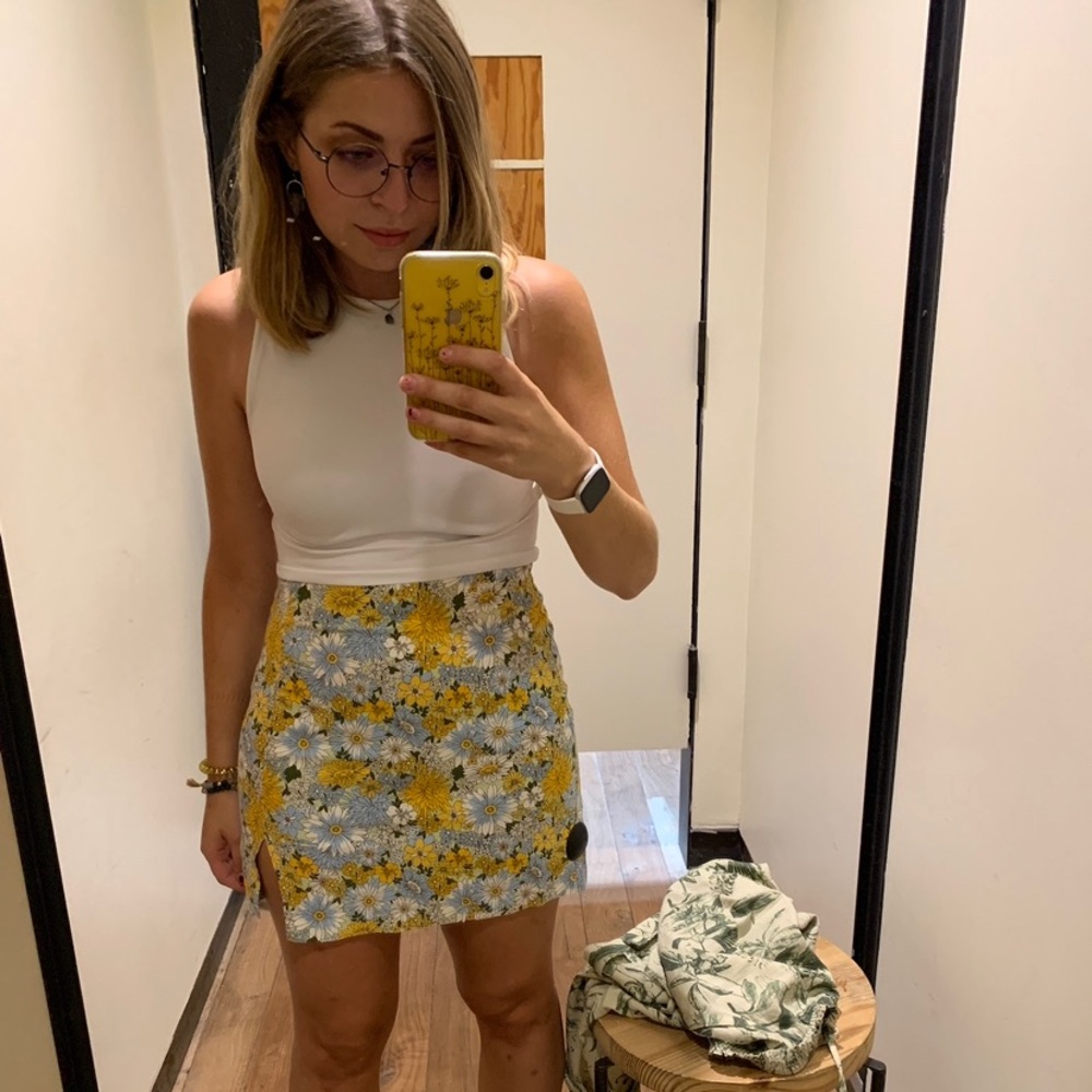 Urban Outfitters Floral Cooperative Skirt Mini